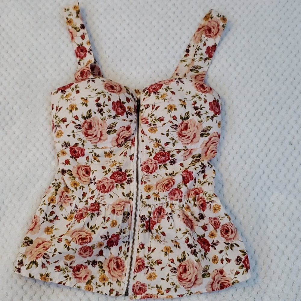 Poetry Floral Zipup Bustier